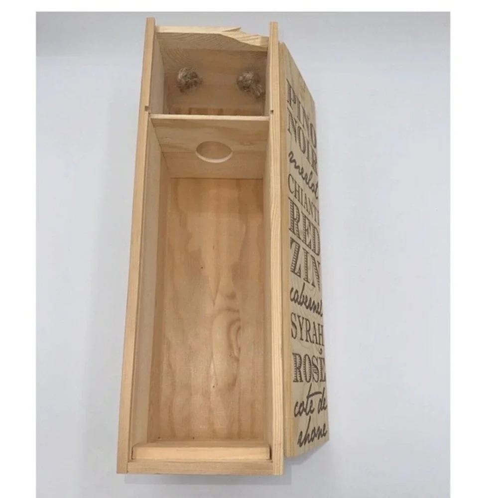Bottled Poetry wooden wine